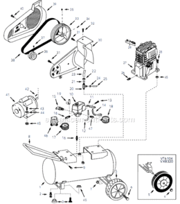 Page A Diagram and Parts List for VX831204 2001 Campbell Hausfeld Compressor